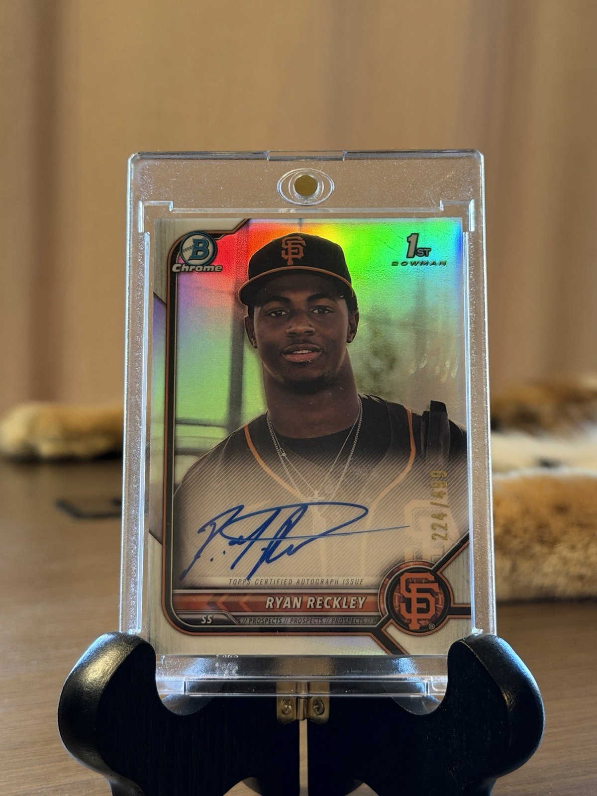 2022 Bowman Chrome Ryan Reckley #CPA-RR 1st Refractor Auto /499