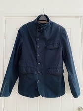 Ron Tomson RNT23 Jeans Chore Jacket Size XXL Navy Blue Stand Collar Utility