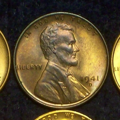 1941-D UNC - SOLID LINCOLN WHEAT CENT - RD/BR - GOOD DETAILS - SEE PICS!!