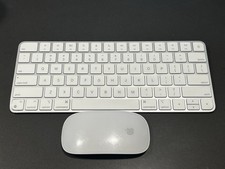 Apple Magic Keyboard A2450  Magic Mouse 2 A1657 White   Tested   READ