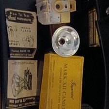 Imperial Mark XII 620 Box Camera, Fixed Focus, Built-In Flash, Beige