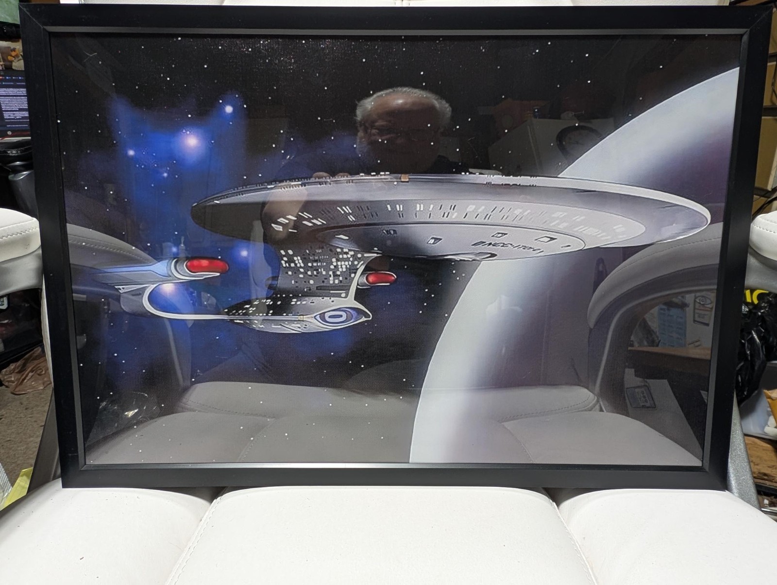 🪐 Star Trek: The Next Generation – U.S.S. Enterprise-D 12x18 Framed Sci-Fi Post