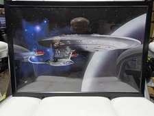 🪐 Star Trek: The Next Generation – U.S.S. Enterprise-D 12x18 Framed Sci-Fi Post