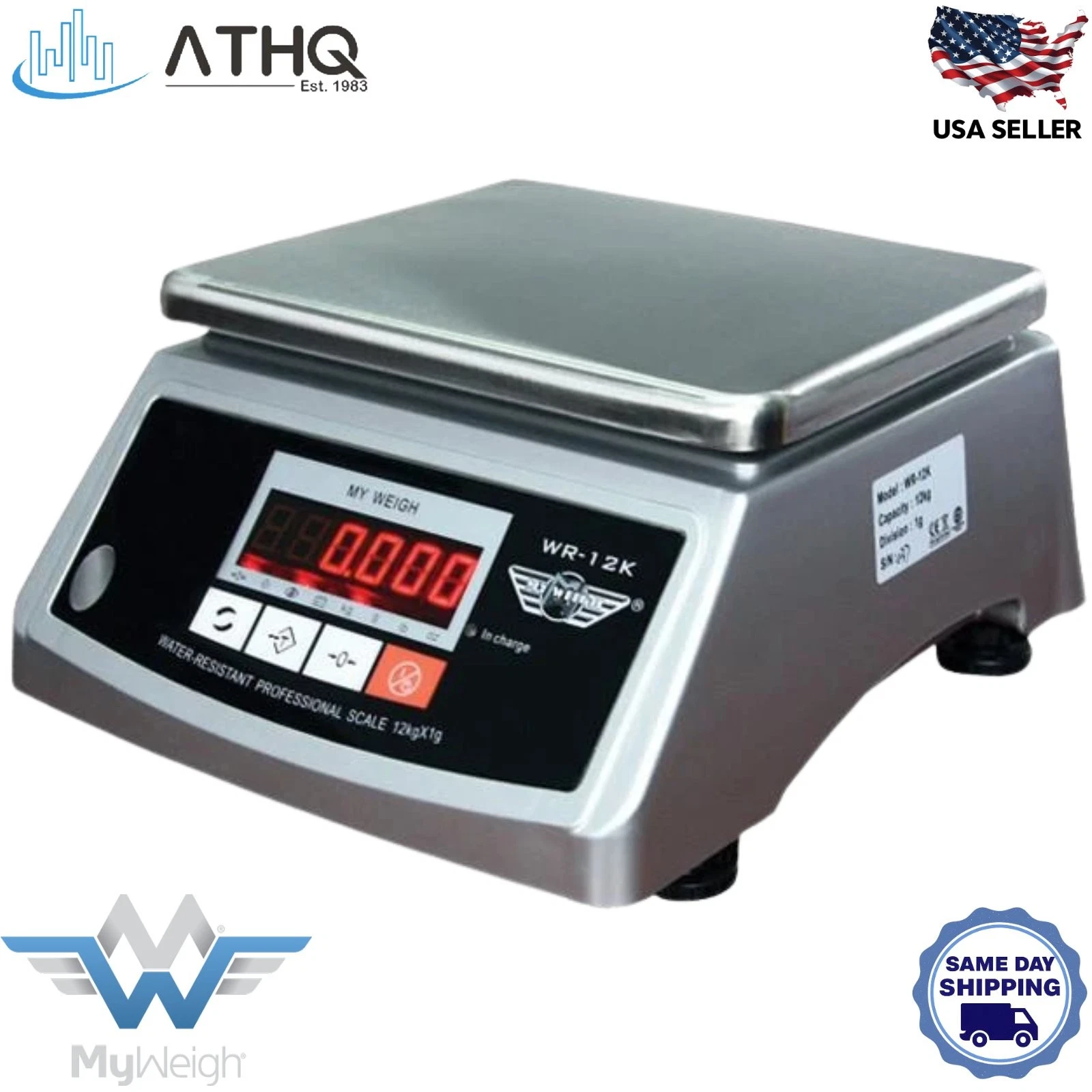 My Weigh WR-12K Digital Washdown Bench Scale 26lb 12kg Waterproof Stainless NEW
Opens in a new windo