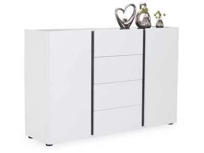 Sideboard ATRIUM BHT 140x92x40 cm weiß Kommode Bürokommode Anrichte