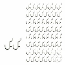 100PCS Metal Pegboard J Hook Accessories Peg Board Wall Display Assortment