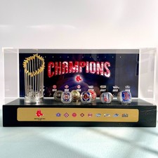 Boston Red Sox MLB World Series Championship 1Trophy & 9 Rings With Display Case