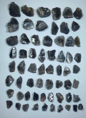 310 gm Aesthetic Transparent Dark Brown Rough Axinite Crystals Lot From Skardu.