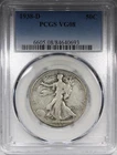 1938-D Walking Liberty Half Dollar PCGS VG8 Circulated Key Date 50C