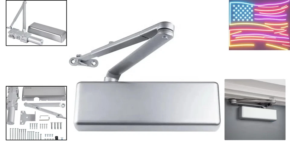 4041 Cierrapuertas Automático de Alta Resistencia - Resistencia Ajustable para Puertas 40-330lbs Foto 2 de 4