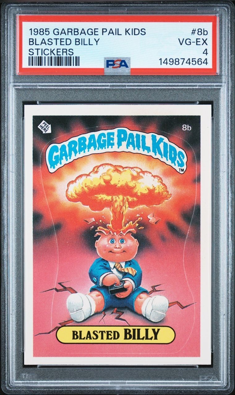 1985 Garbage Pail Kids Blasted Billy Cheaters License #8B PSA4 VG Vintage GPK