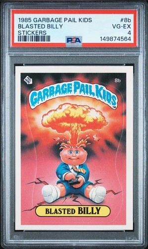 1985 Garbage Pail Kids Blasted Billy Cheaters License #8B PSA4 VG Vintage GPK