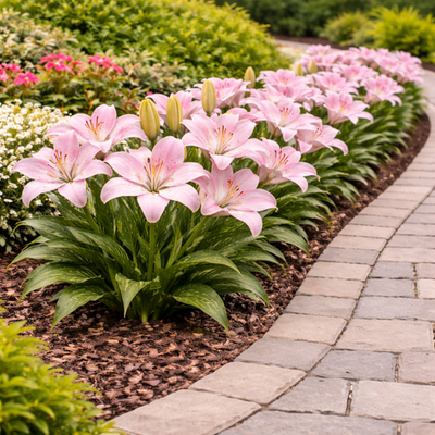 Asiatic Lily Perfect Joy Bulbs for Planting - Pink Oriental Lily