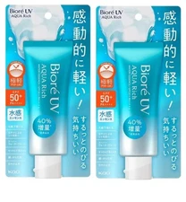 KAO Biore UV Aqua Rich Watery Essence 2 Pack Sunscreen SPF50+/PA++++ 70g