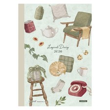 Nakabayashi 2026 Logical Diary, Monthly Notebook Type, B6/Home Days Living Room 