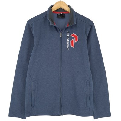 Peak Performance Sweatshirt Jumper Pullover Men Full Zip Blue Sa6 Size M