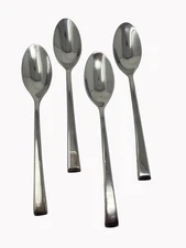 Mikasa Rockford Stainless Steel Flatware Set of 4 Teaspoons 7in Glossy Elegant