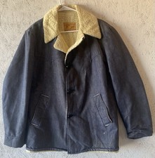 Vintage Western Wear Sear Denim Jacket Med/Large Faux Sherpa Lined 80s