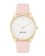 Women's NW/1994WTPK Gold-Tone and Pastel Pink Strap Watch