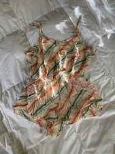 Victoria's Secret Pastel Lace Trim Romper Women  s Size Small