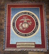 Corpo dei Marines 100% cotone militare afgano coperta lancio made in USA 50x59