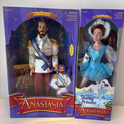 Anastasia Czar Nicholas & Anastasia Skating Princess 2 Dolls 1997 NIB Excellent
