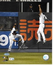 Melky Cabrera Autographed 8x10 Photo Steiner MLB Yankees Catch Celebration
