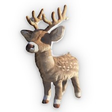 Deer Plush Shaped Pillow, Cute Forest Animal Decor Cushion