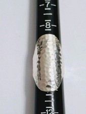925 Mexico's Finest Handmade Sterling Silver Hammered Wide Band Ring Sz 10 9.5g