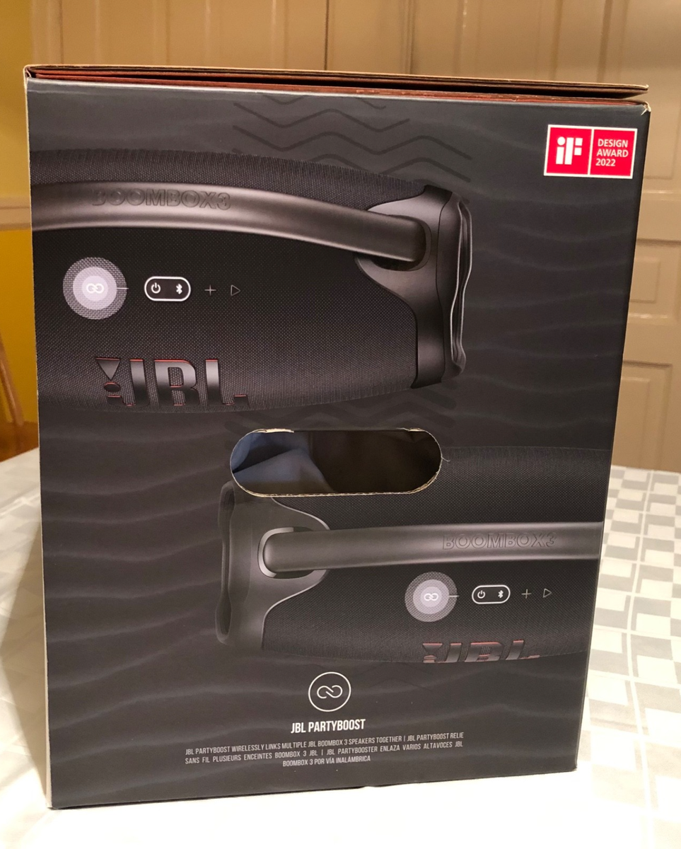 JBL Boombox 3 Portable Waterproof Bluetooth Speaker - Black