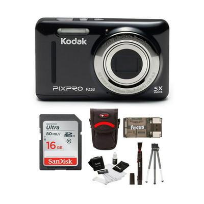 Kodak PIXPRO Friendly Zoom FZ53 32GB SD Card Camera Accessory Bundle