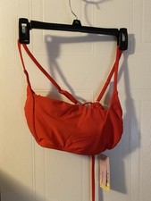 Wild Fable Women's Red Bikini Top Removable Pads, Adjustable Straps Size M