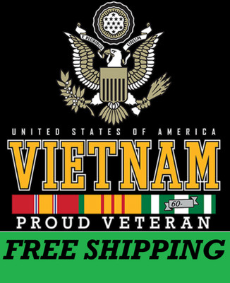 T-SHIRT-VIETNAM-PROUD VETERAN-UNITED STATES OF AMERICA