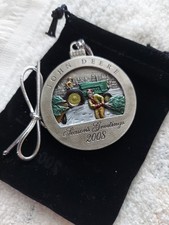 John Deere 2008 Pewter Black Bag Christmas Ornament