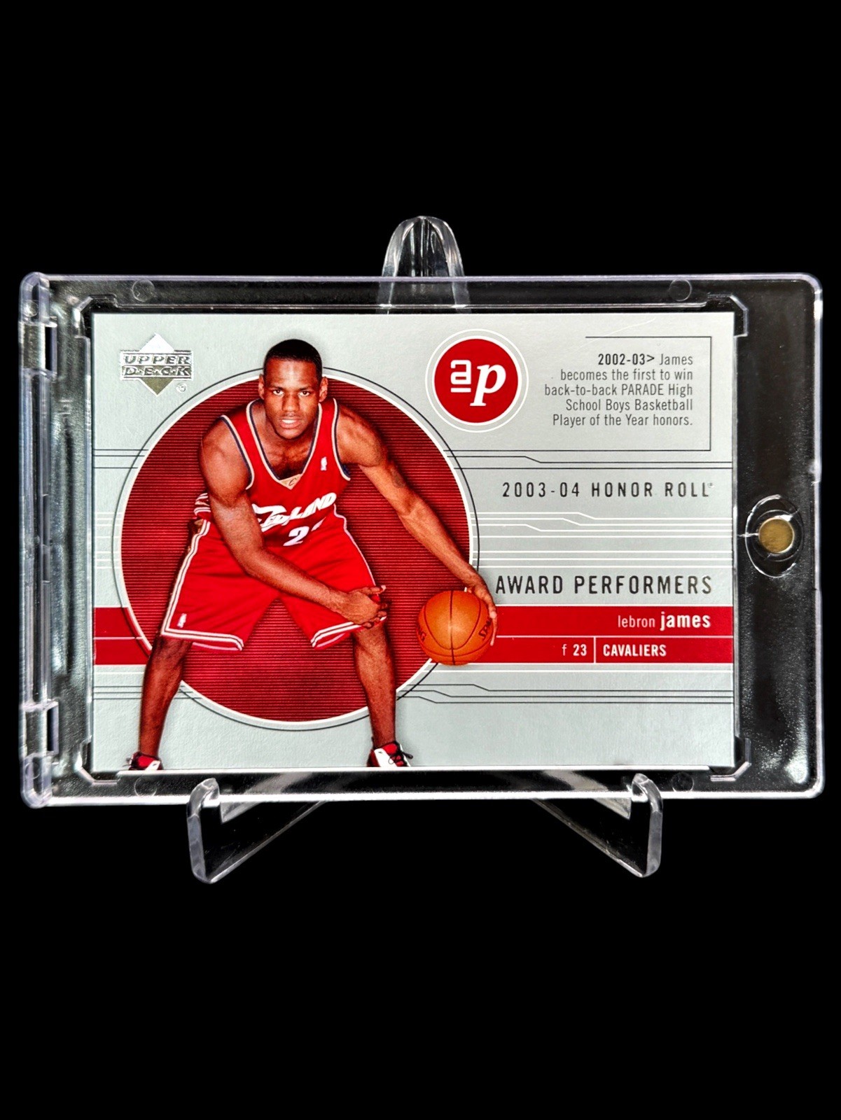 2003/04 Upper Deck LEBRON JAMES ROOKIE Award Performers AP1 Honor Roll🔥RARE🔥