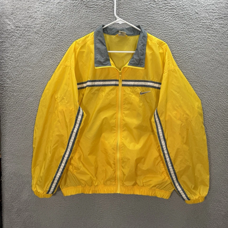 Chaqueta de Pista Nike Vintage Adulto XL Amarilla Cortavientos Swoosh Grunge Patinador Y2K Foto 2 de 4