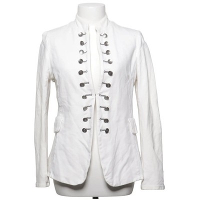 Chica London, Blazer, Größe: L, Weiß, Baumwolle/Elasthan, Einfarbig, Damen #MZp