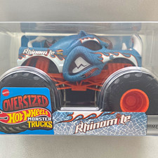Hot Wheels Monster Trucks Oversized Rhinomite Blueorange Unopened Box 2024
