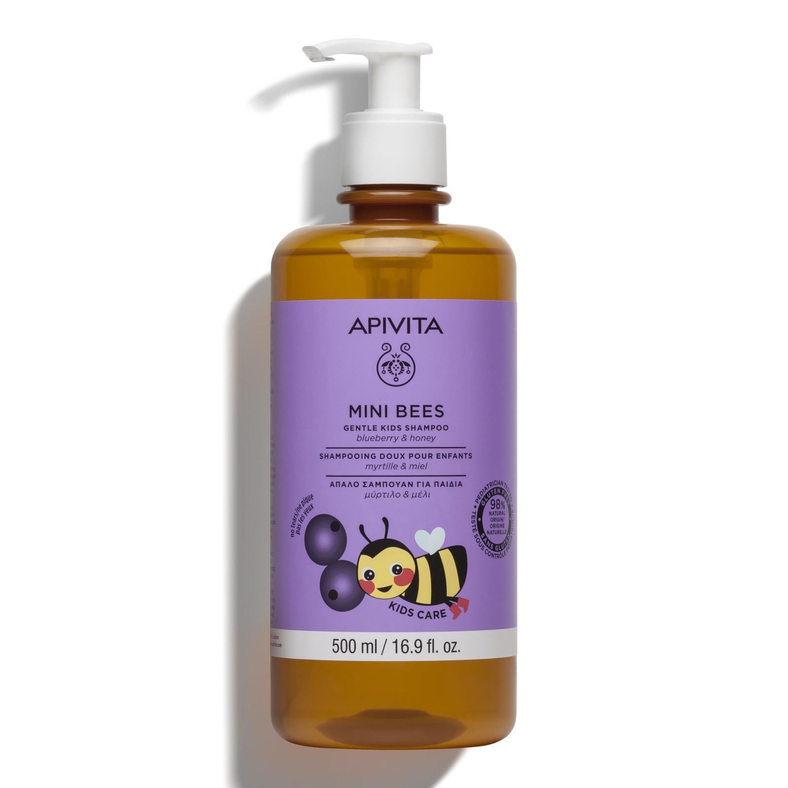 Shampooing pour enfants doux Mini Bees 500ml avec miel lavante naturel