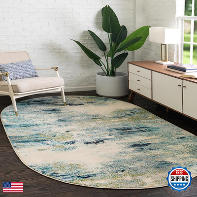Unique Loom Chromatic Collection Modern Vibrant Abstract Area Rug For Any Home