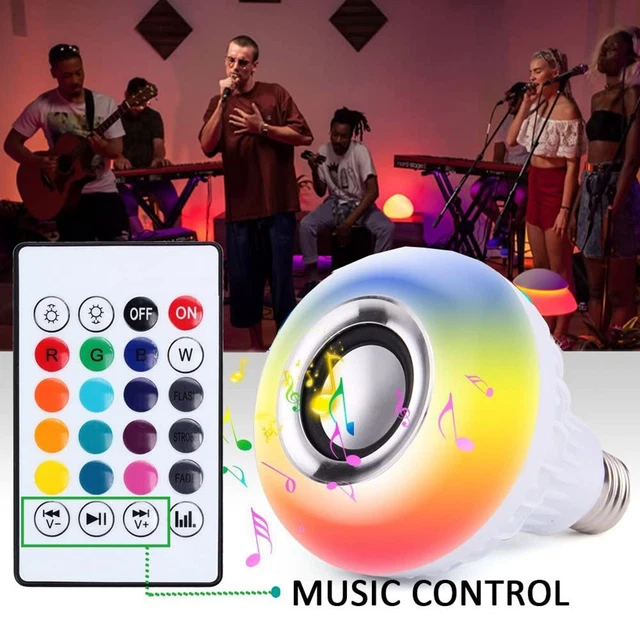 LED Smart RGB Speaker Bulb With Wireless Remote Control