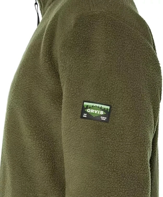 Orvis Men’s Heavyweight Full-Zip Fleece Jacket – Green - Image 4 of 4