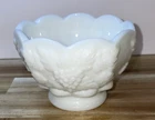 Small Vintage Westmoreland Paneled Grape Milk Glass Bowl