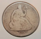 1857 Seated Liberty Half Dollar Silver Circulated 50C Coin