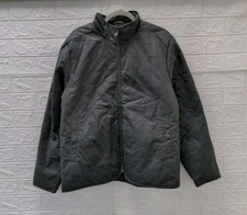 New Flint And Tinder York Quilted Waxed Jacket Dark Olive Size M