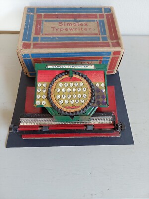 Simplex Schreibmaschine 1940 Model A SPECIAL A35 Vintage Blech Litho in OVP 
