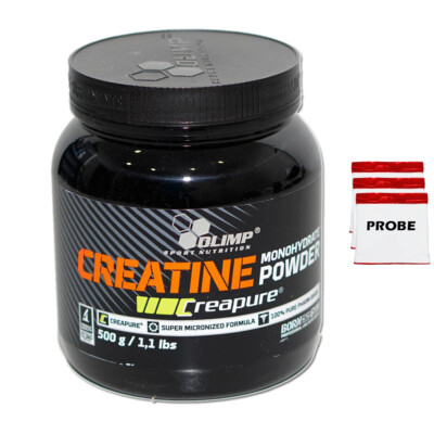 (73,98 EUR/kg) Olimp Creapure Monohydrate 500g Dose Kreatin Pulver Produktprobe