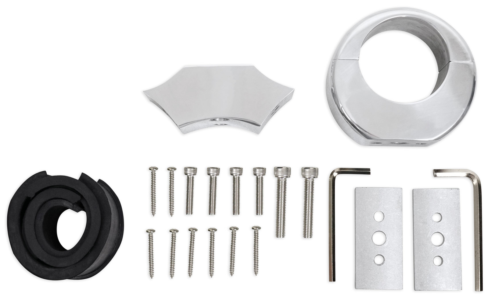 Корпус громкоговорителя Rockville Dual 65 из полированного серебристого алюминия с башней для вейкбординга