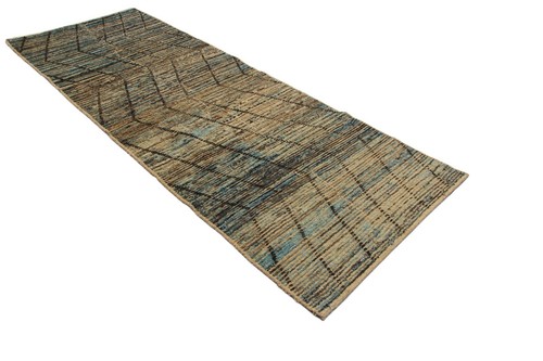 10 Ft Pattern Moroccan Runner Rug Afghan Beni Ourain Rug Thick Wool Rug Veg Dye - Picture 2 of 11