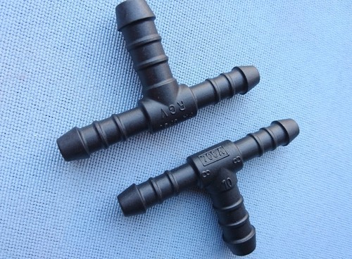 Produktbild von T-Schlauchverbinder Reduziert 14 Auf 6 Mm – PA GF30 – Schwarz – Für 14 Bar & -40 Bis +140 °C – Beständig Gegen Öl, Benzin, Kühlmittel Uvm. – 1,2,3,5 Oder 10 Stück Wählbar
